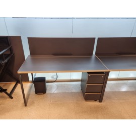 데스커 블랙 1600,1400*700책상[파티션서랍별매]